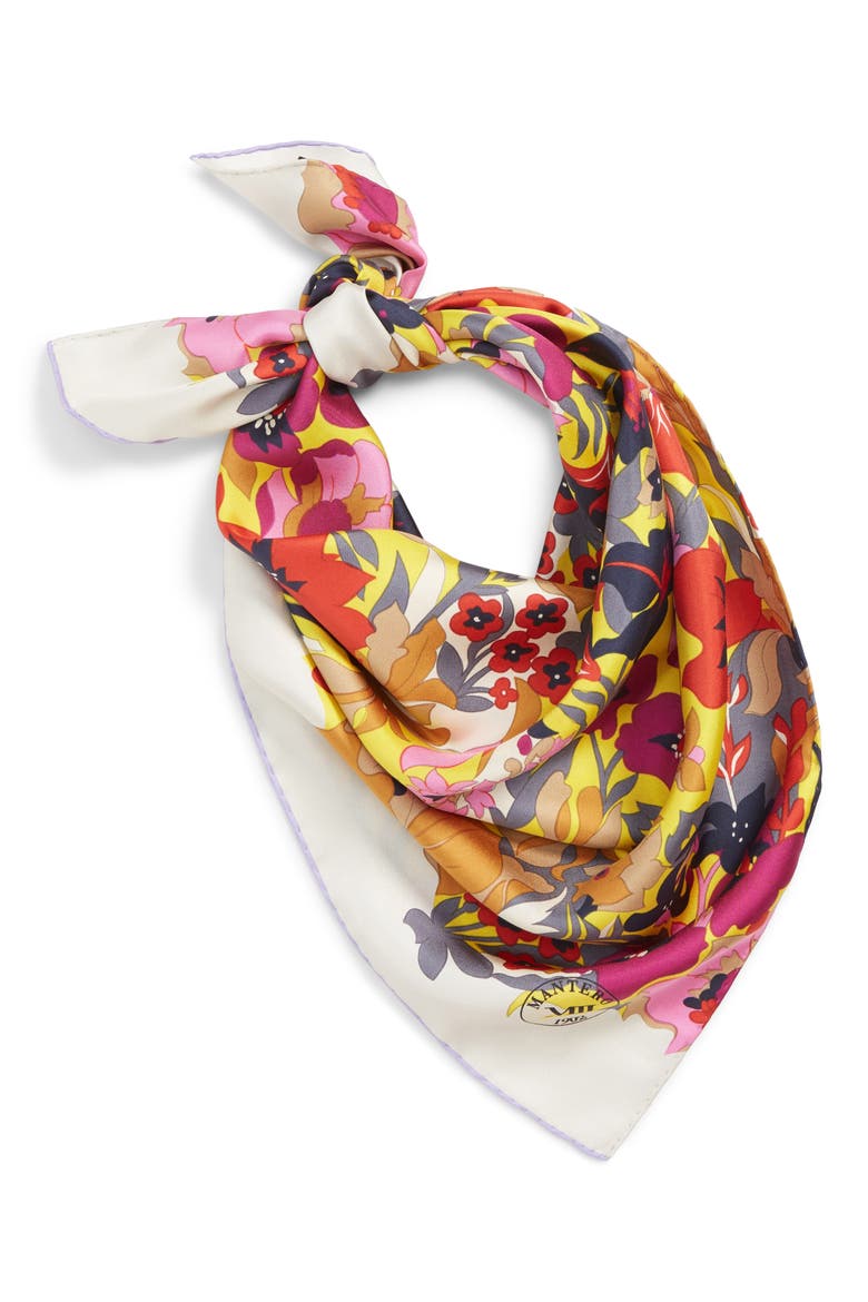 Twiggy Silk Scarf, Alternate, color, LILAC