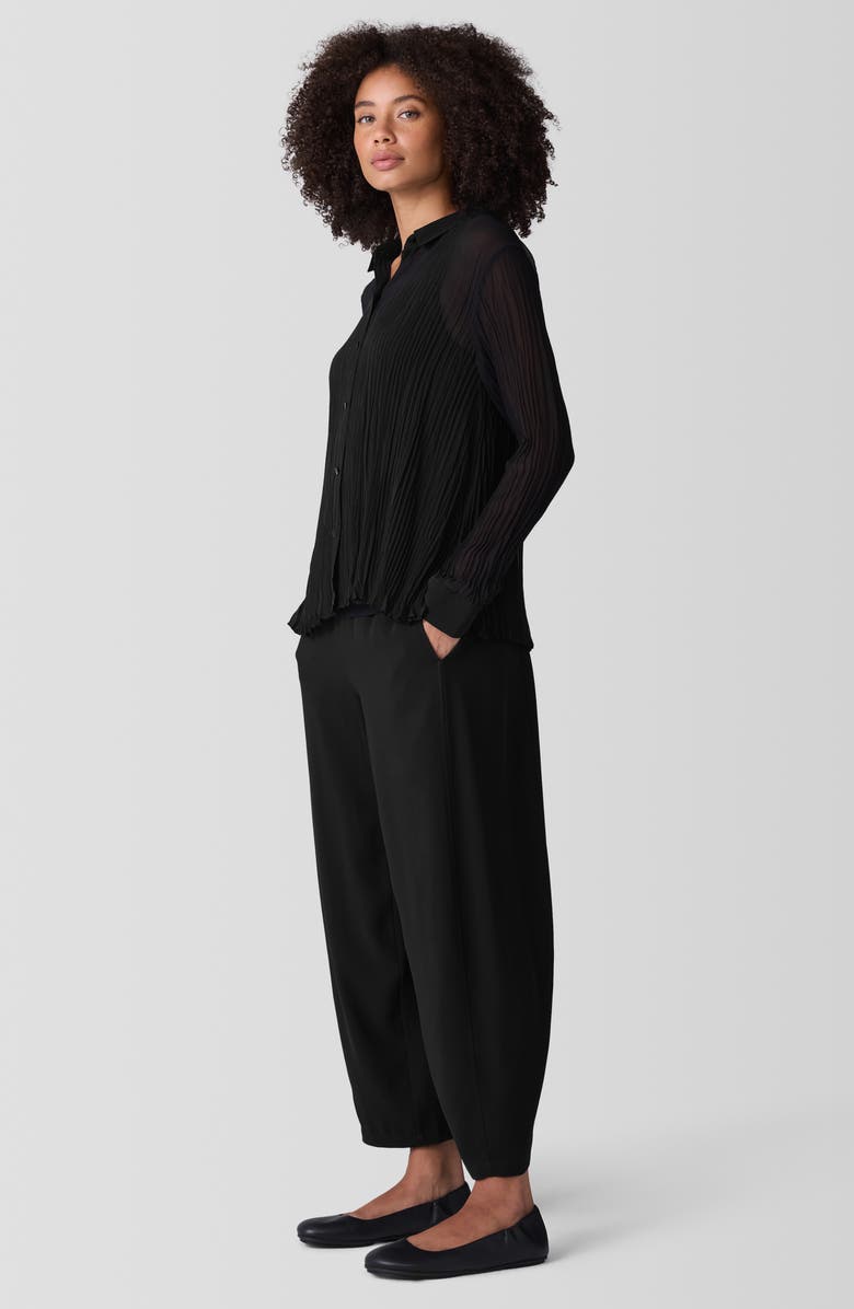 Eileen Fisher Textured Silk Button-Up Shirt, Alternate, color, 