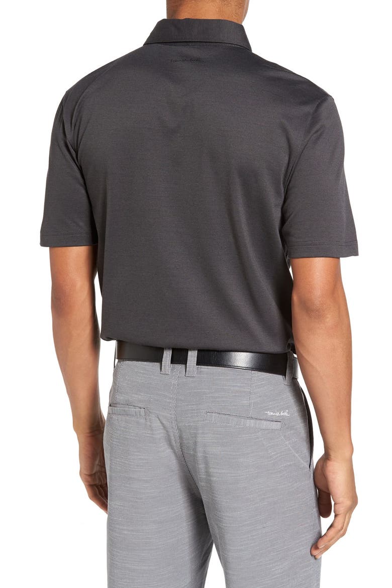 The Zinna Slub Piqué Polo, Alternate, color, BLACK