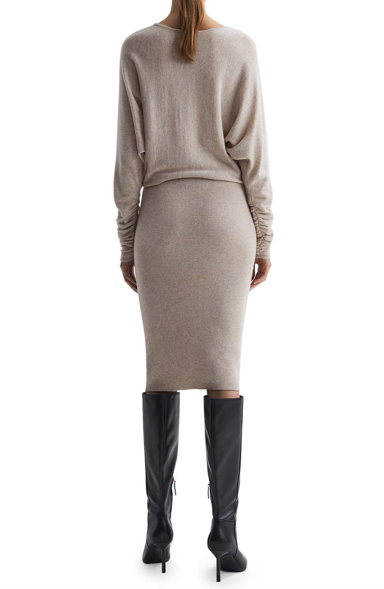 Reiss Leila Long Sleeve Blouson Knit Dress, Alternate, color,