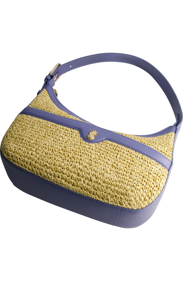 Tommy Bahama Soft Straw Zip-Top Hobo, Alternate, color, Blue