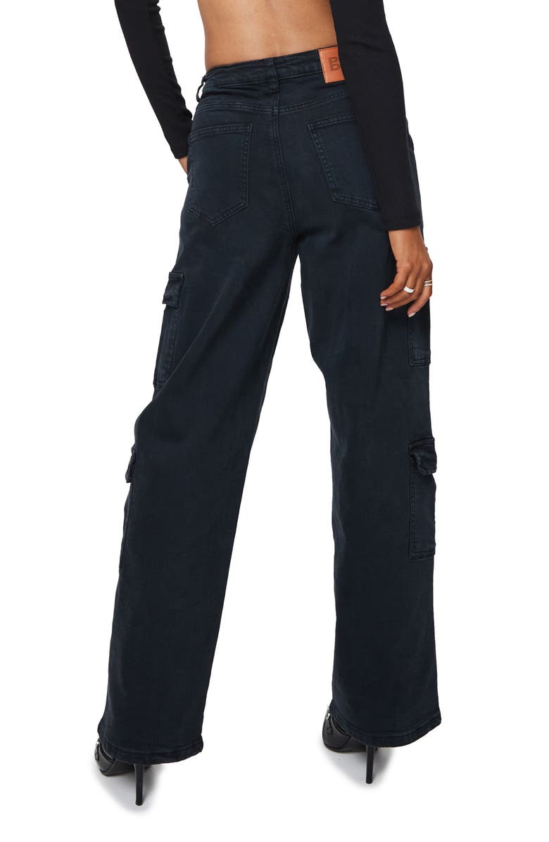 Princess Polly Nosita Wide Leg Cargo Jeans, Alternate, color, 