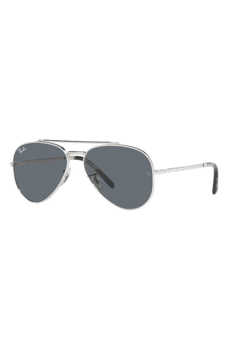 Ray-Ban New Aviator 58mm Pilot Sunglasses, Alternate, color, Silver