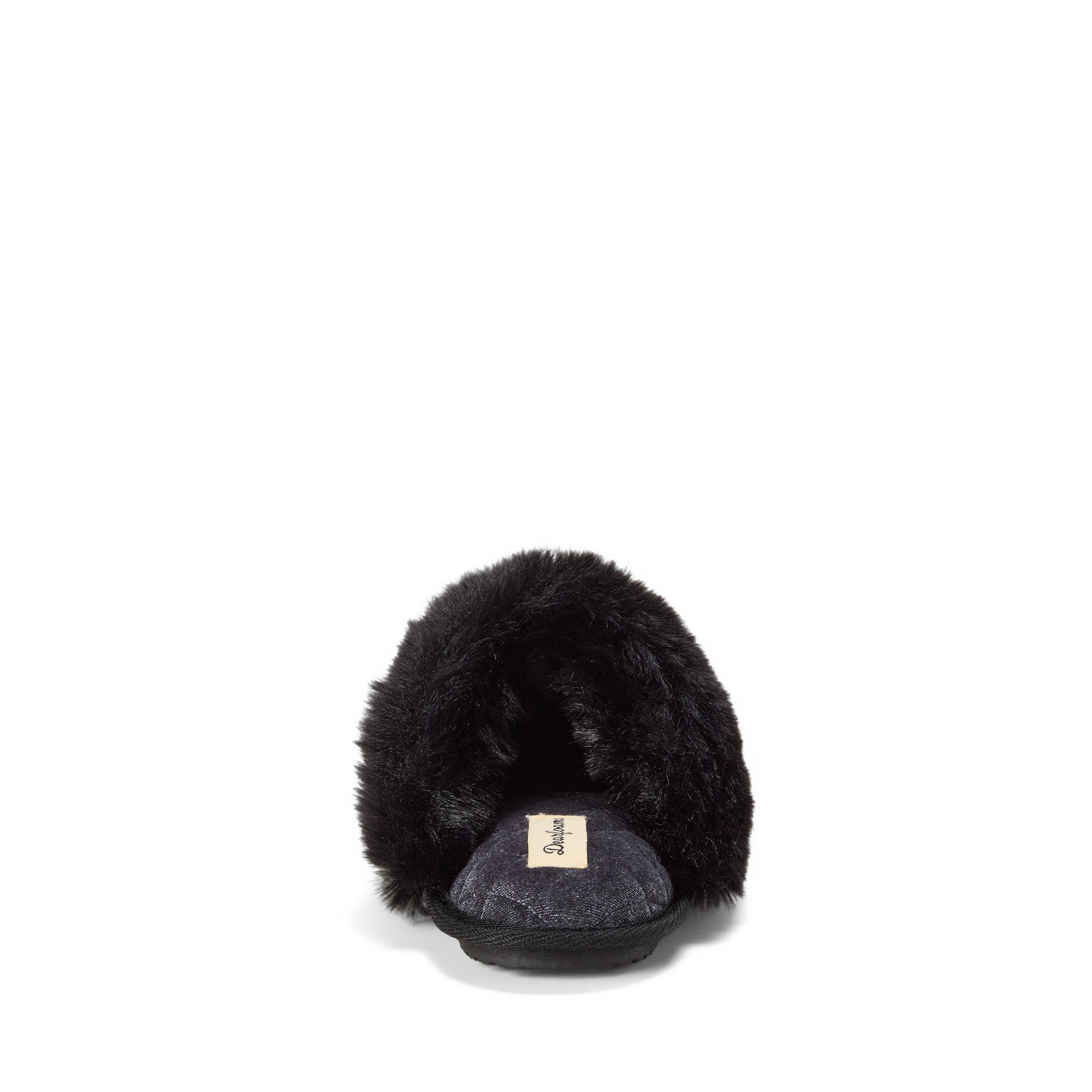 Halloween Velour Scuff Slippers, Alternate, color, BLACK