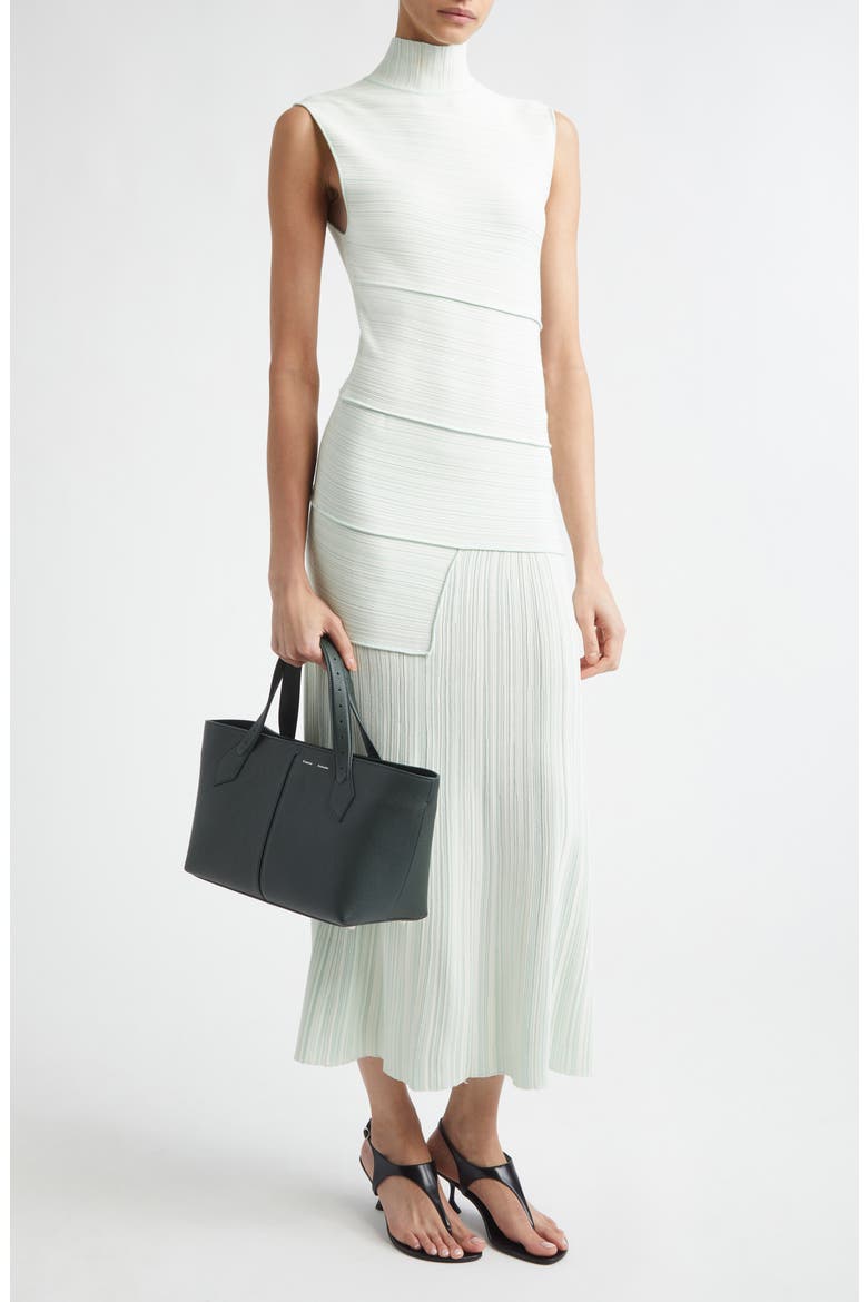 Federica Micropleated Dress, Alternate, color, MINT