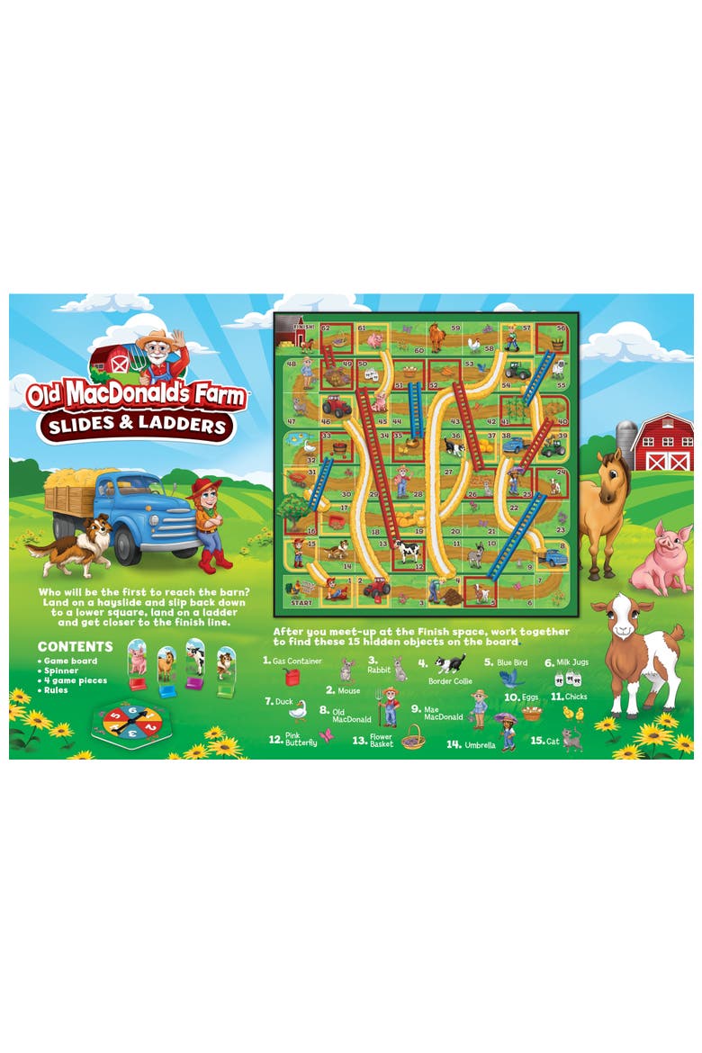 Old MacDonald Slides & Ladders Game, Alternate, color, Multicolor