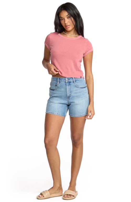 Billabong Daily Cotton Graphic Baby Tee In Pink