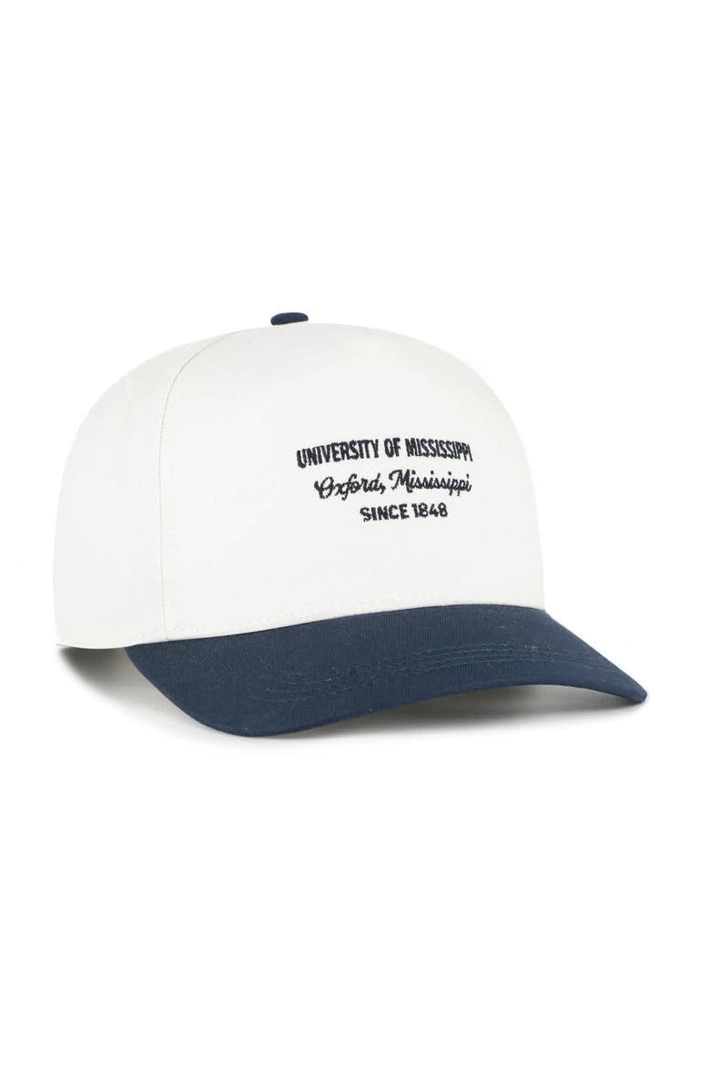Men's '47 White Ole Miss Rebels Contemporary Basics Two-Tone Hitch Adjustable Hat, Alternate, color, White