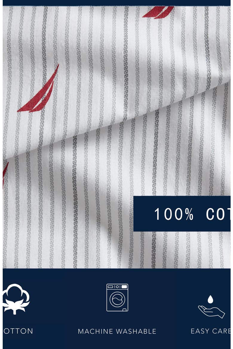 Audley Stripe Sheet Set, Alternate, color, RED/ GREY