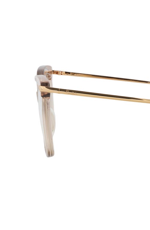 Pomellato Novelty 52mm Square Optical Glasses In Beige Gold Transparent