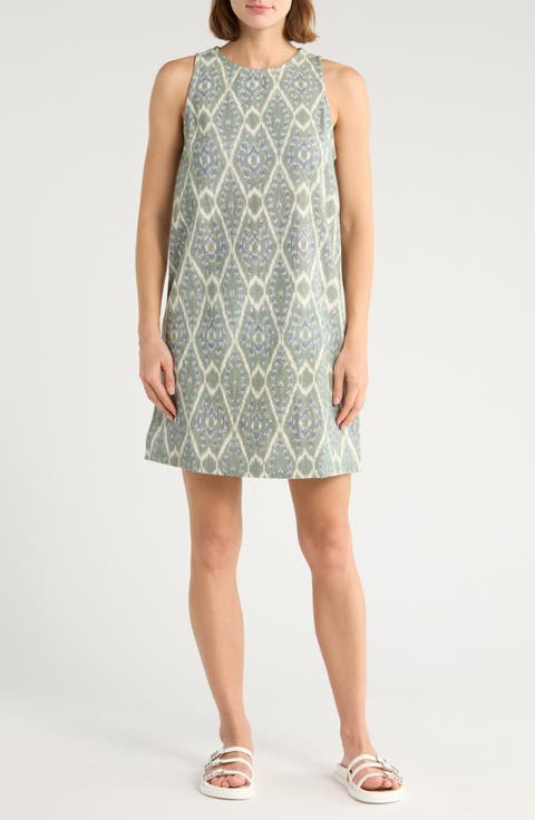 Carini Ikat Sleeveless Shift Dress