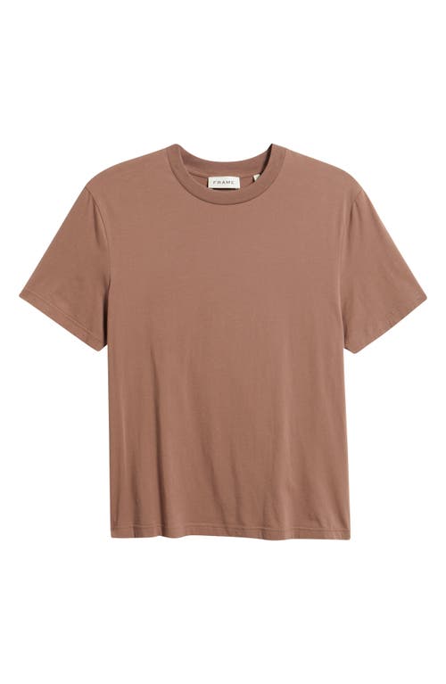 Frame Short Sleeve Light Cotton Tee In Pink