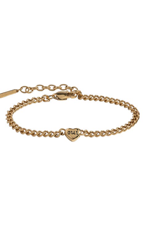 Oui Non Heart Inline Bracelet