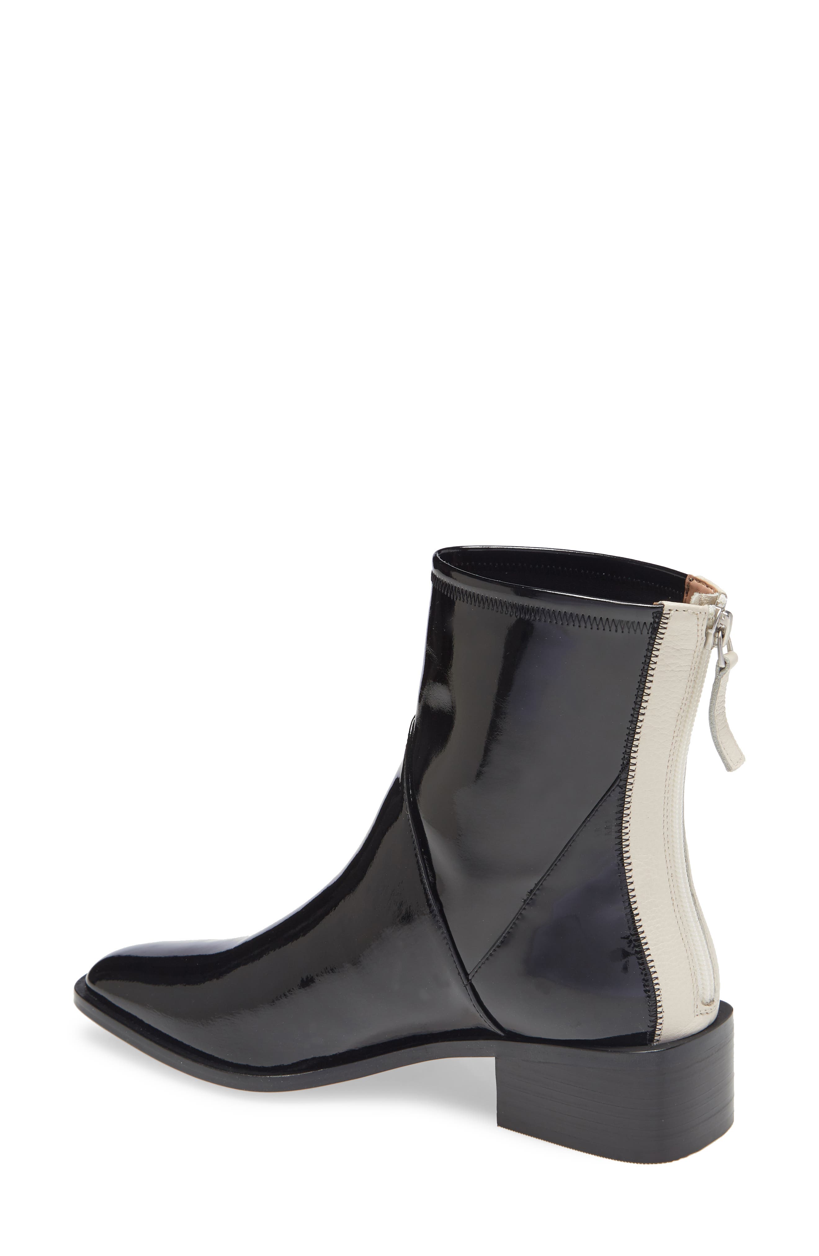 Velore Colorblock Bootie, Alternate, color, BLACK/ CREAM PATENT/ LEATHER