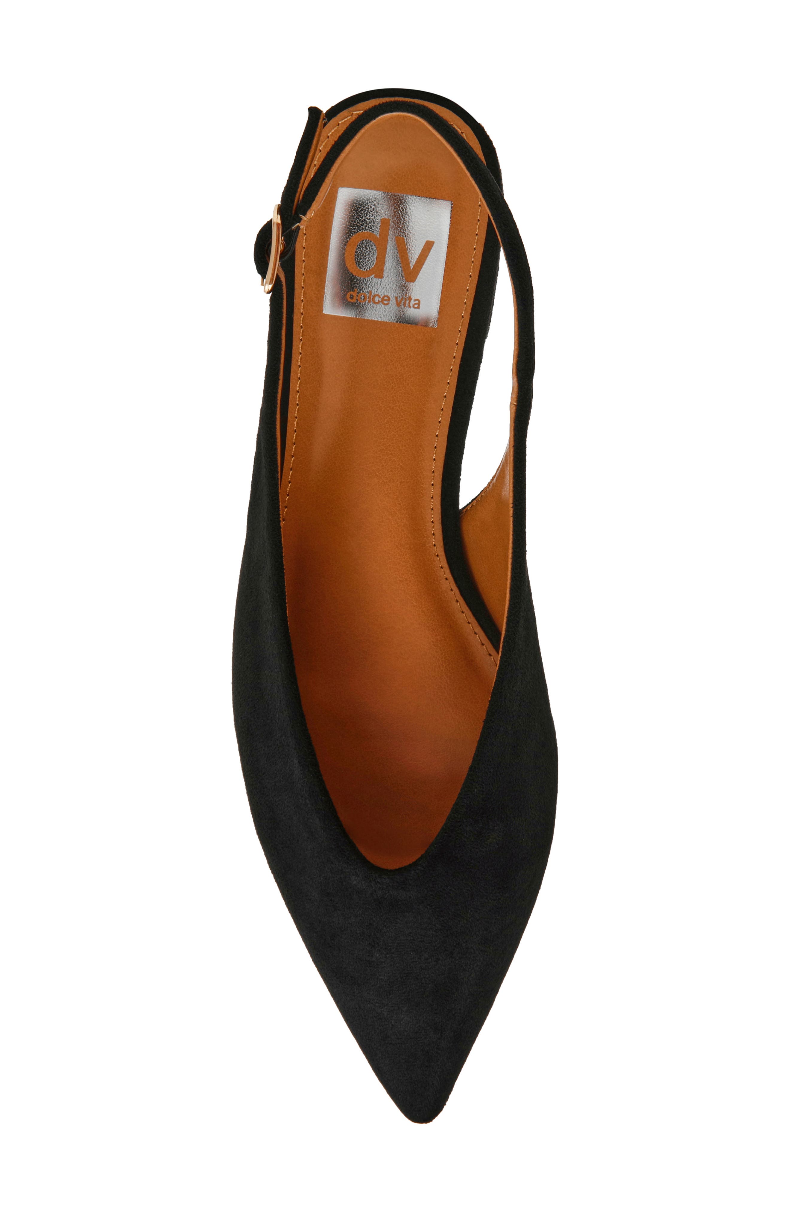 DV by Dolce Vita Empress Pointed Toe Slingback Flat, Alternate, color, Black