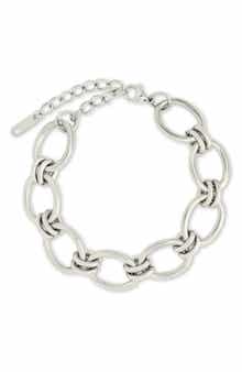 Sterling Forever Celia Oval Chain Link Bracelet