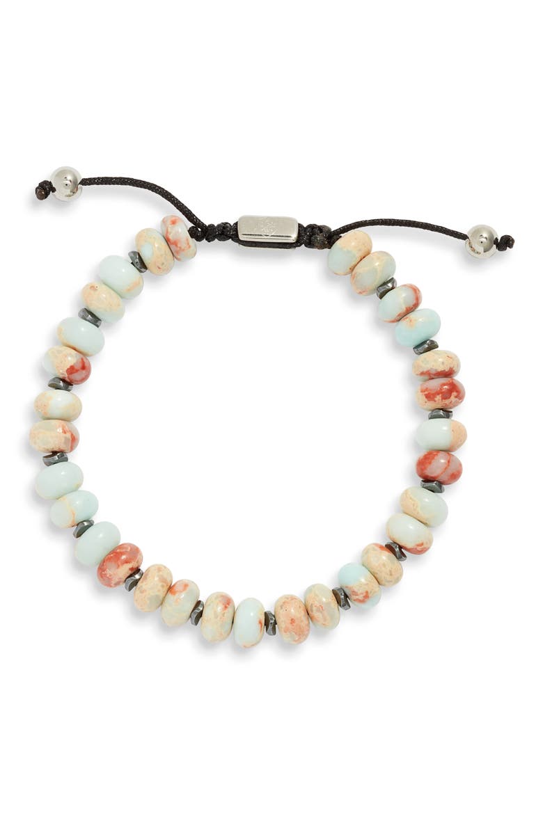 Men's Pastel Stone Beaded Bracelet, Main, color, PASTEL