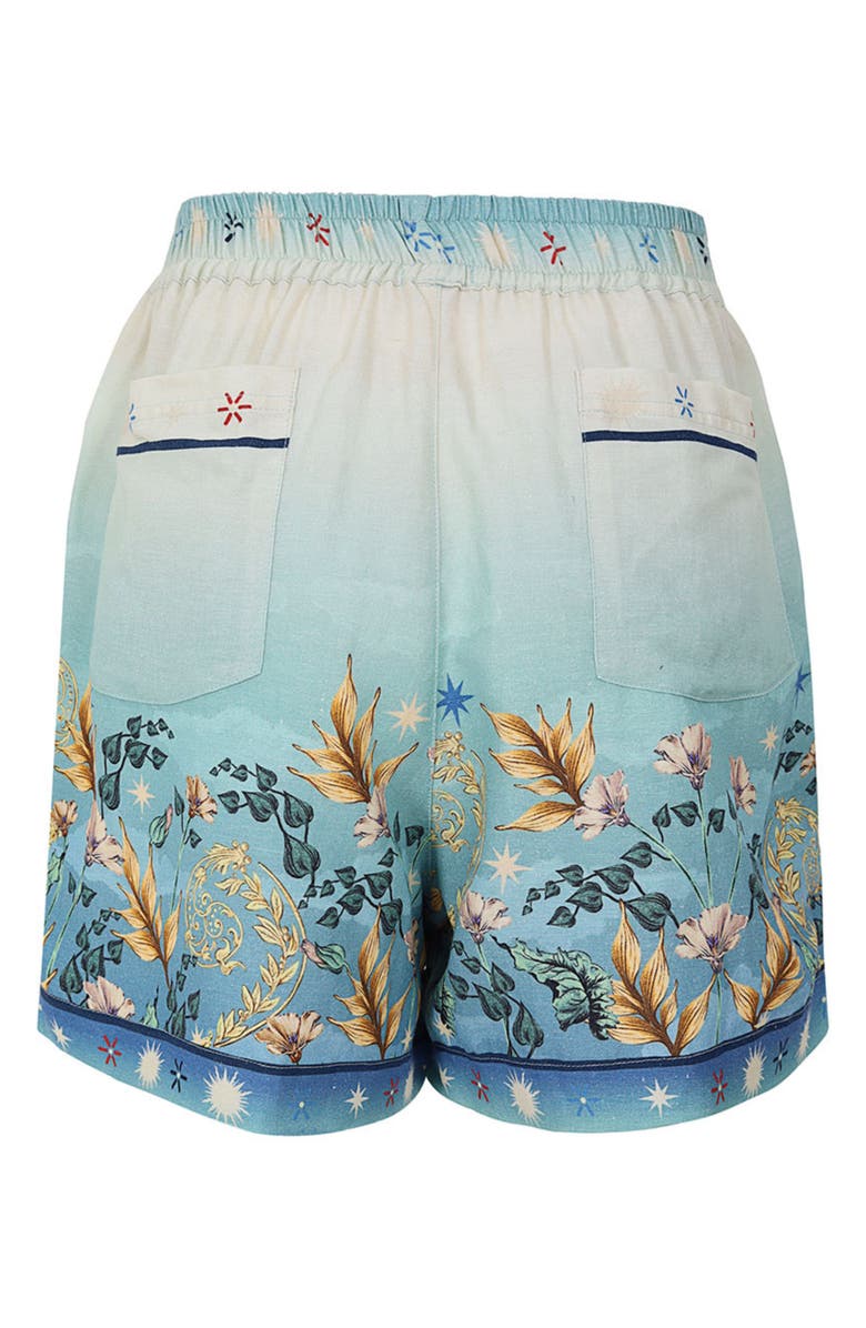 Agua Bendita Watts Solstice Print Cover-Up Shorts, Alternate, color, Blue