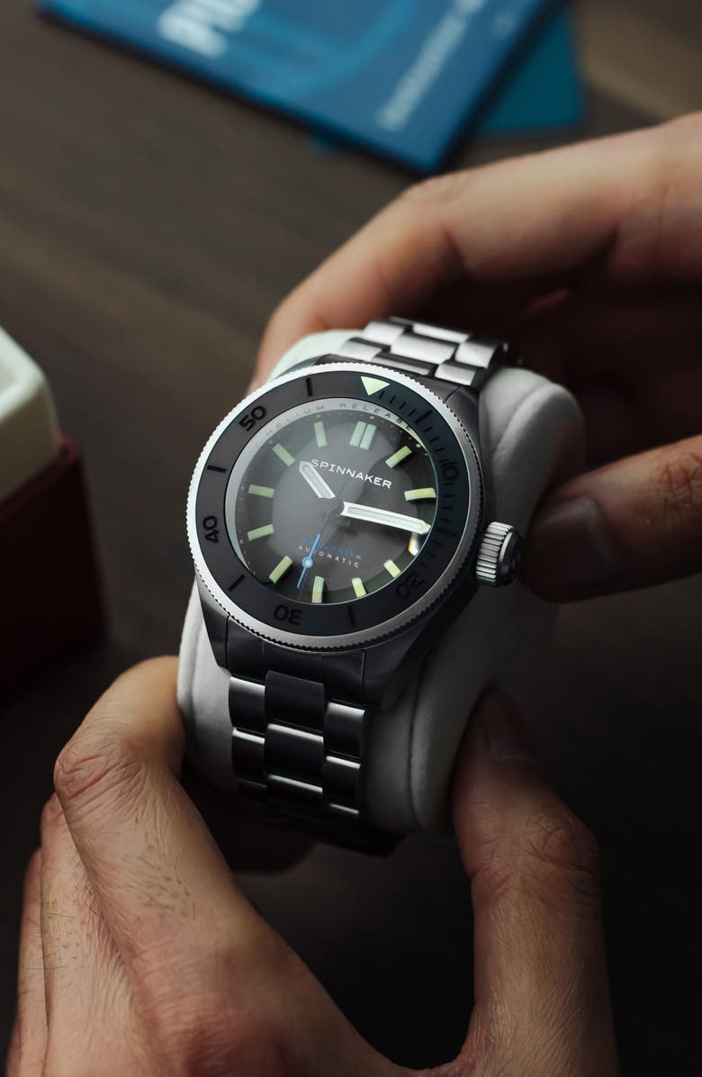 SPINNAKER Piccard Automatic Bracelet Watch, 45mm, Alternate, color, 