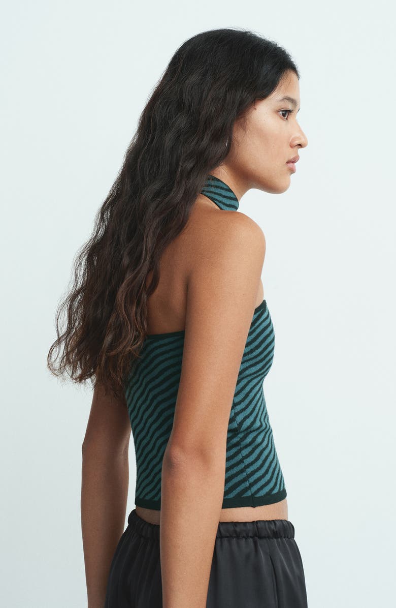 MANGO TEEN Stripe Tube Top, Alternate, color, Green