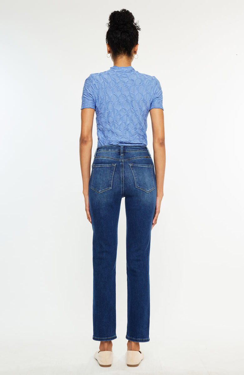 KanCan Adaline High Rise Slim Straight Jeans, Alternate, color, Dark Wash