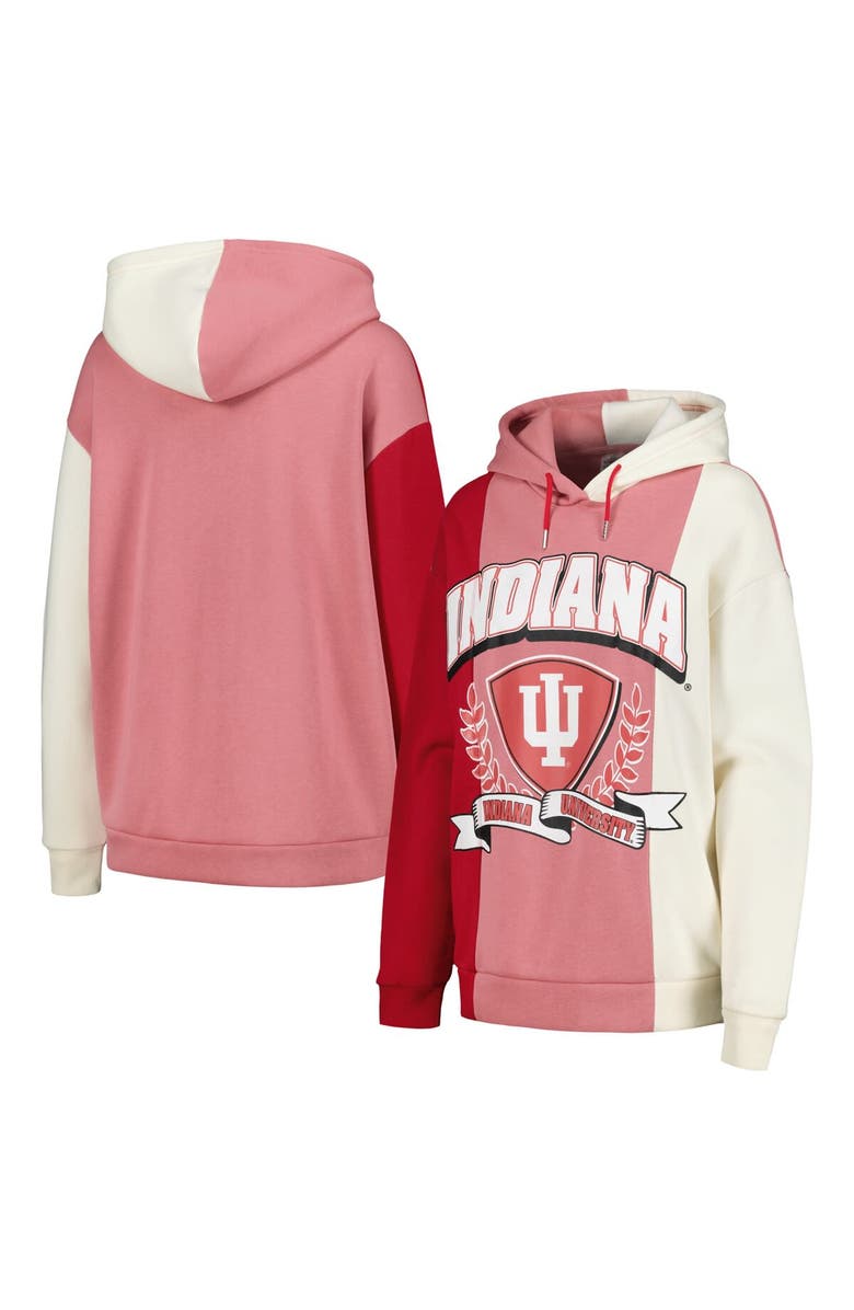 GAMEDAY COUTURE Women's Gameday Couture Crimson Indiana Hoosiers Hall of Fame Colorblock Pullover Hoodie, Main, color, Crimson