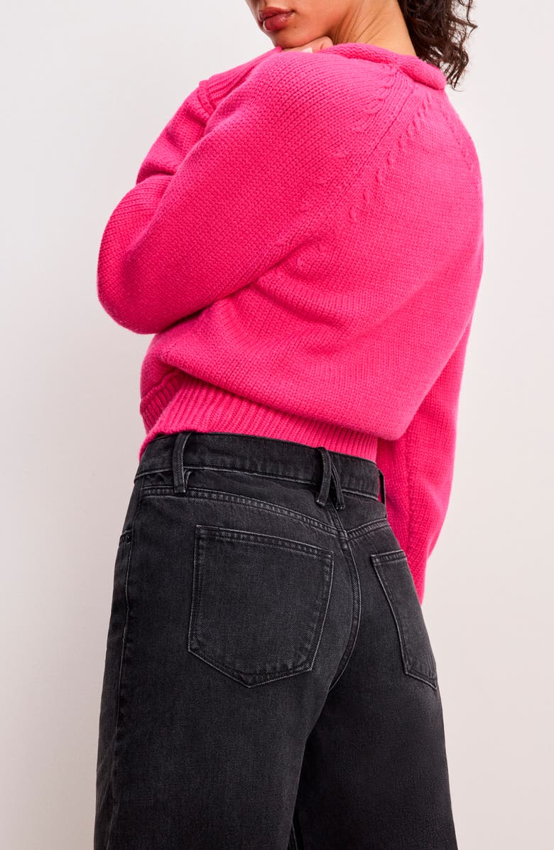 Good American Mock Neck Sweater, Alternate, color, Ballerina Pink004