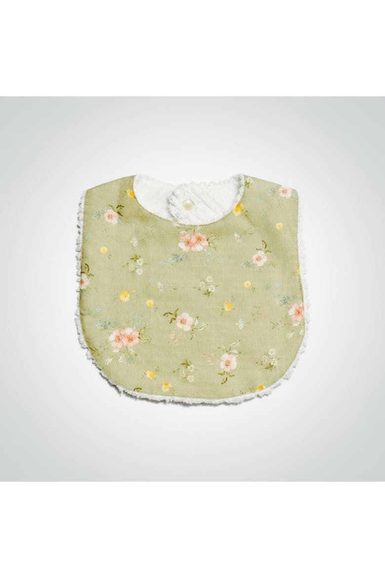 Layette Linen Bib, Alternate, color, Hedgerow Floral