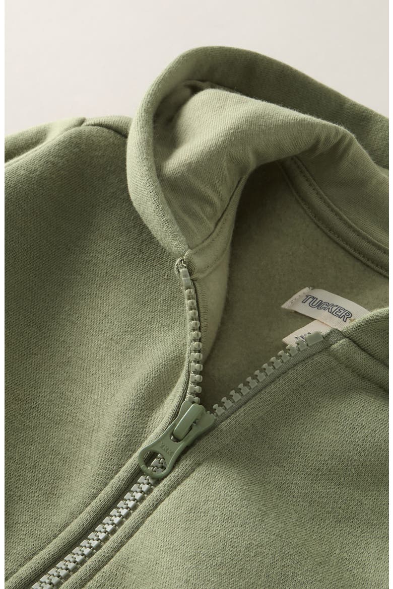 Kids' Zip Hoodie, Alternate, color, OLIVE ACORN