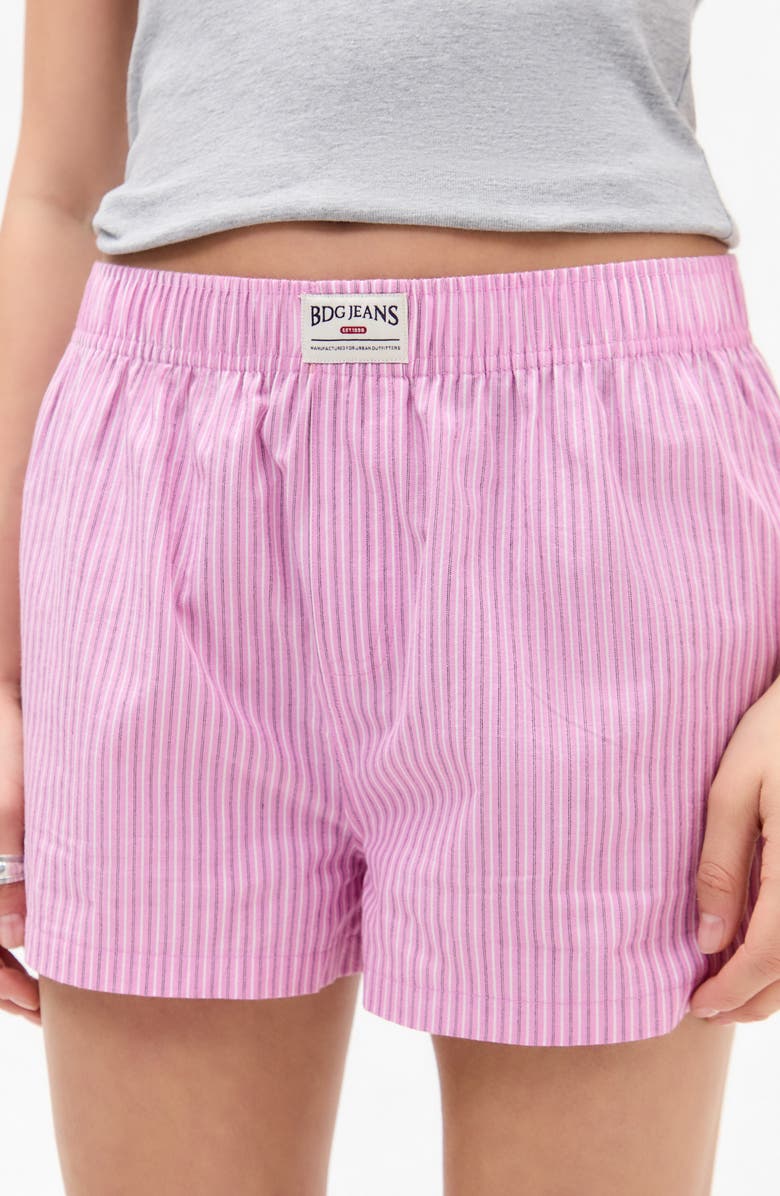 BDG Urban Outfitters Stripe Cotton Boxers, Alternate, color, Pink Stripe
