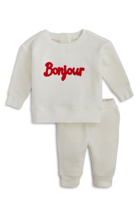 Alyssum Brushed Fleece Magnetic Sweatshirt & Joggers Set (Baby)