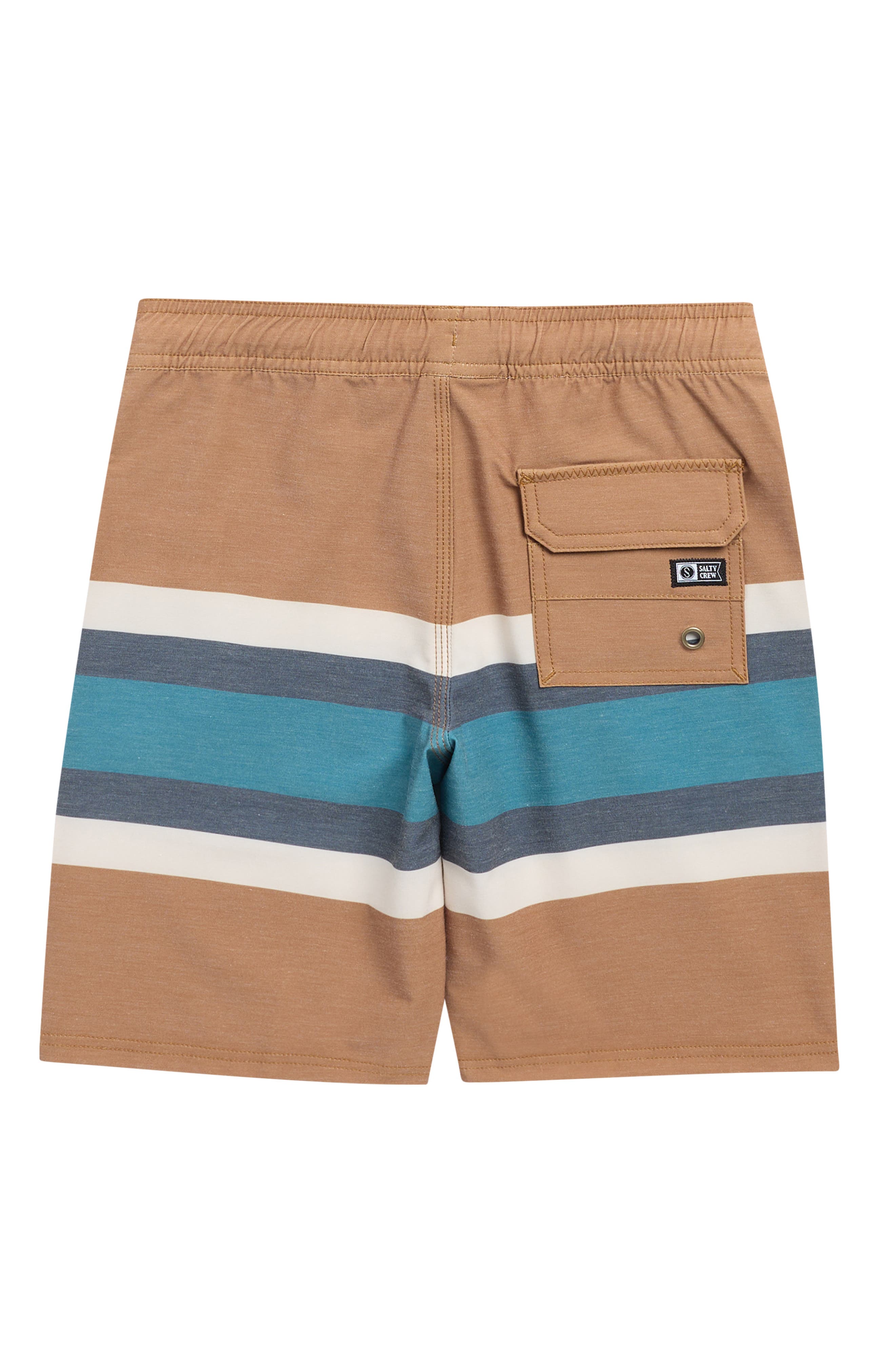 Salty Crew Kids' Crew Stripe Volley Swim Trunks | Nordstromrack