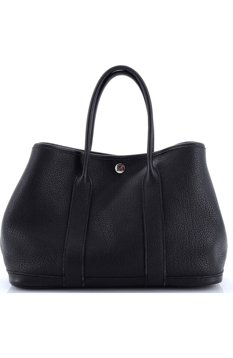 Pre-Owned Hermes Garden Party Tote Leather 30, Main, color, Noir