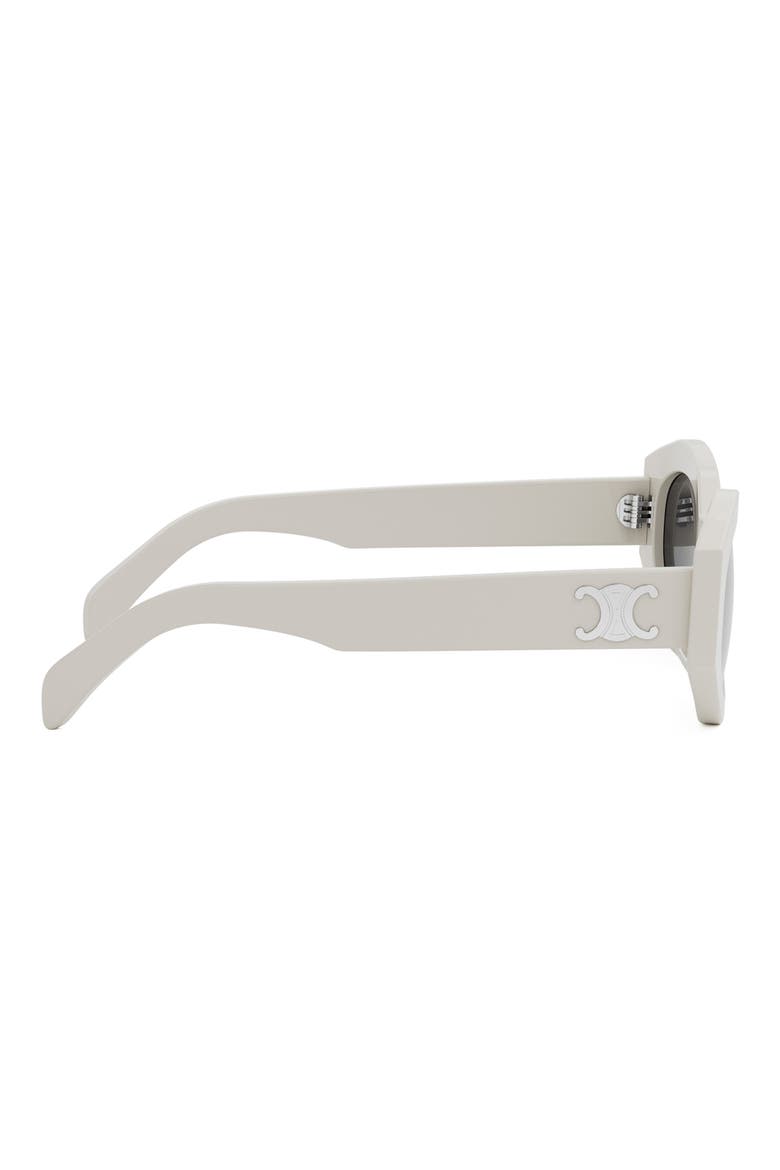 Triomphe 55mm Oval Sunglasses, Alternate, color, IVORY / SMOKE
