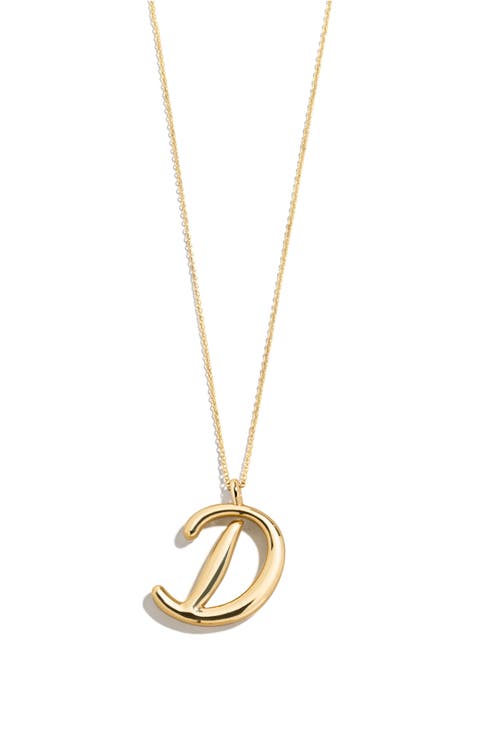 Script Initial Pendant Necklace