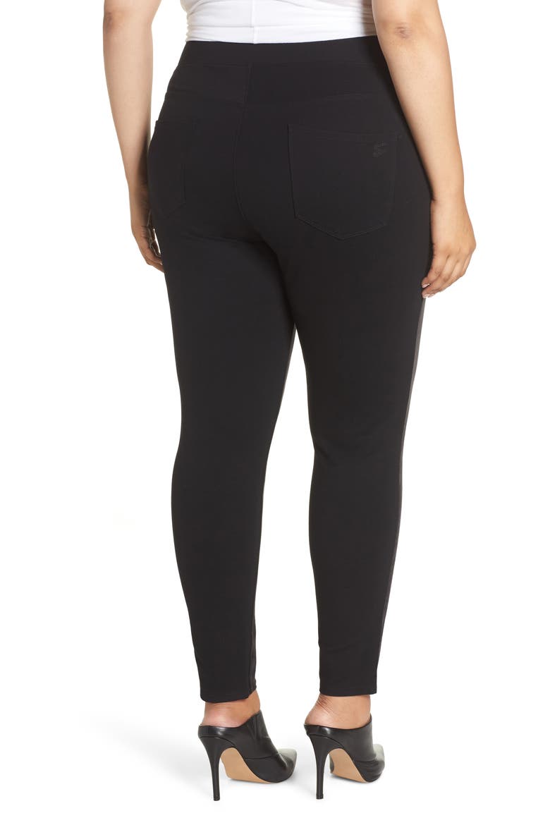 Signature Skinny Crop Coated Jeans, Alternate, color, CAVIAR
