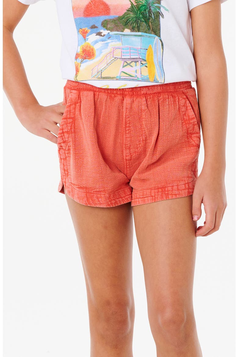 Kids' Cotton Shorts, Main, color, CAYENNE