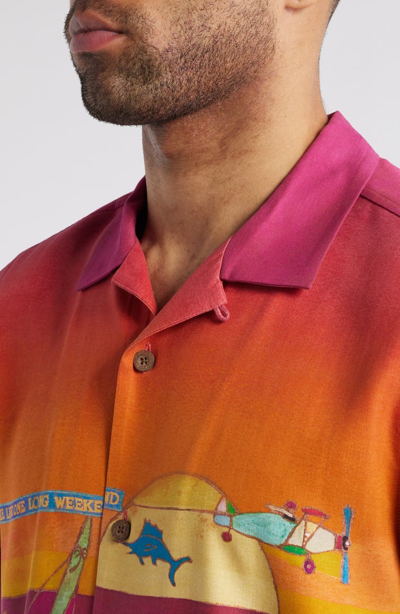 Tommy Bahama Scenic to Believe It Border Print Camp Shirt, Alternate, color,