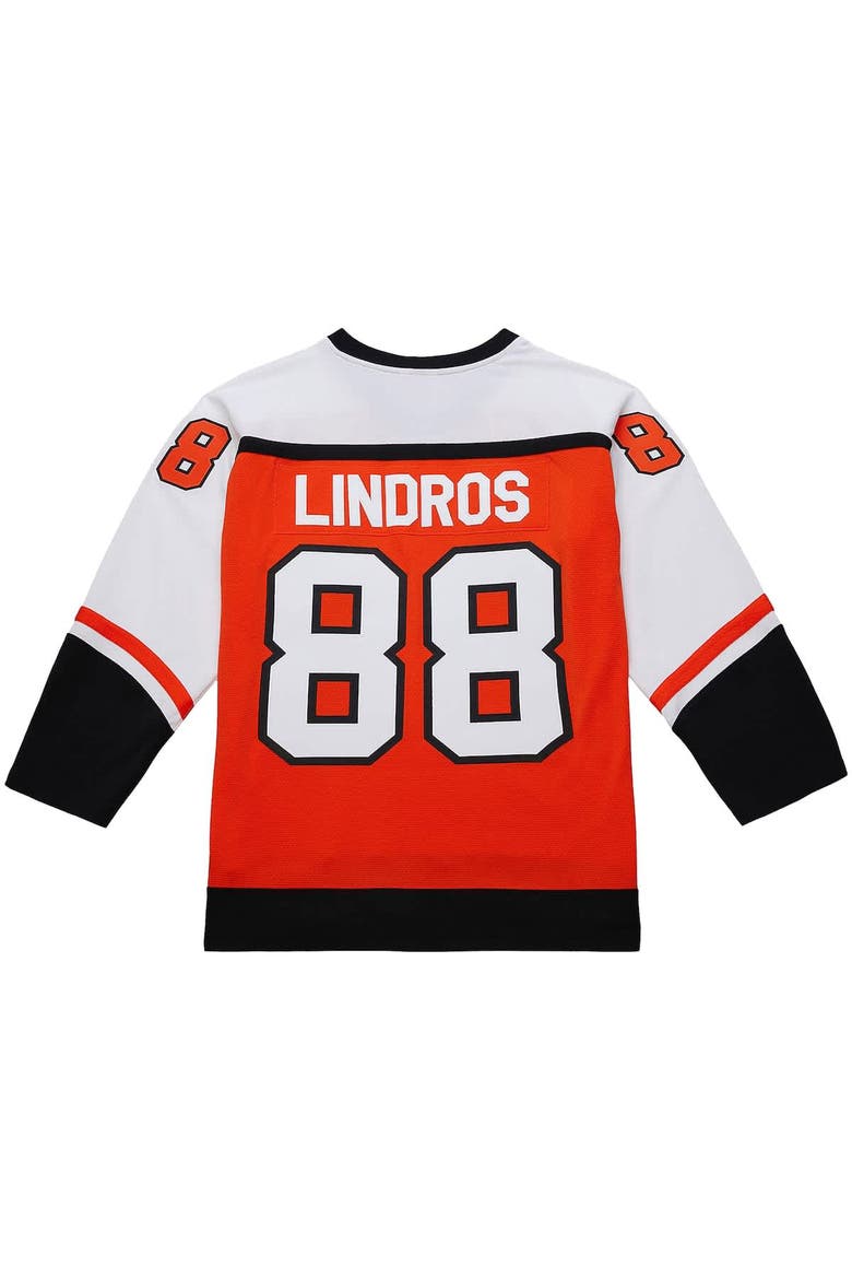 Men's Mitchell & Ness Eric Lindros Orange Philadelphia Flyers Big & Tall 1996-97 Blue Line 2.0 Jersey, Alternate, color, Orange