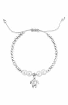 Turtle Charm Beaded Slider Bracelet
