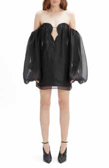 Freda Volume Off the Shoulder Long Sleeve Minidress