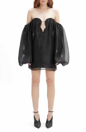 Freda Volume Off the Shoulder Long Sleeve Minidress