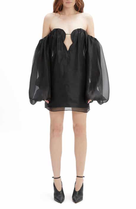 Freda Volume Off the Shoulder Long Sleeve Minidress