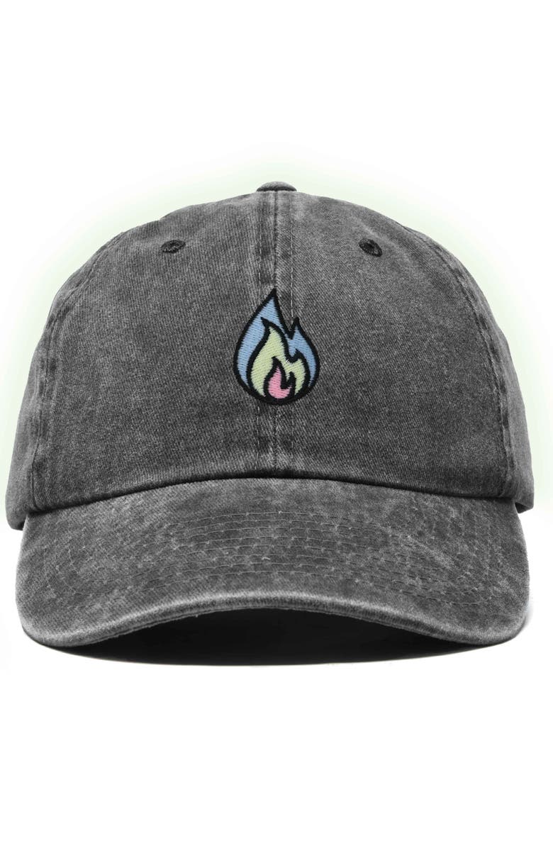 Dalix Fire Dad Hat, Main, color, Washed Black