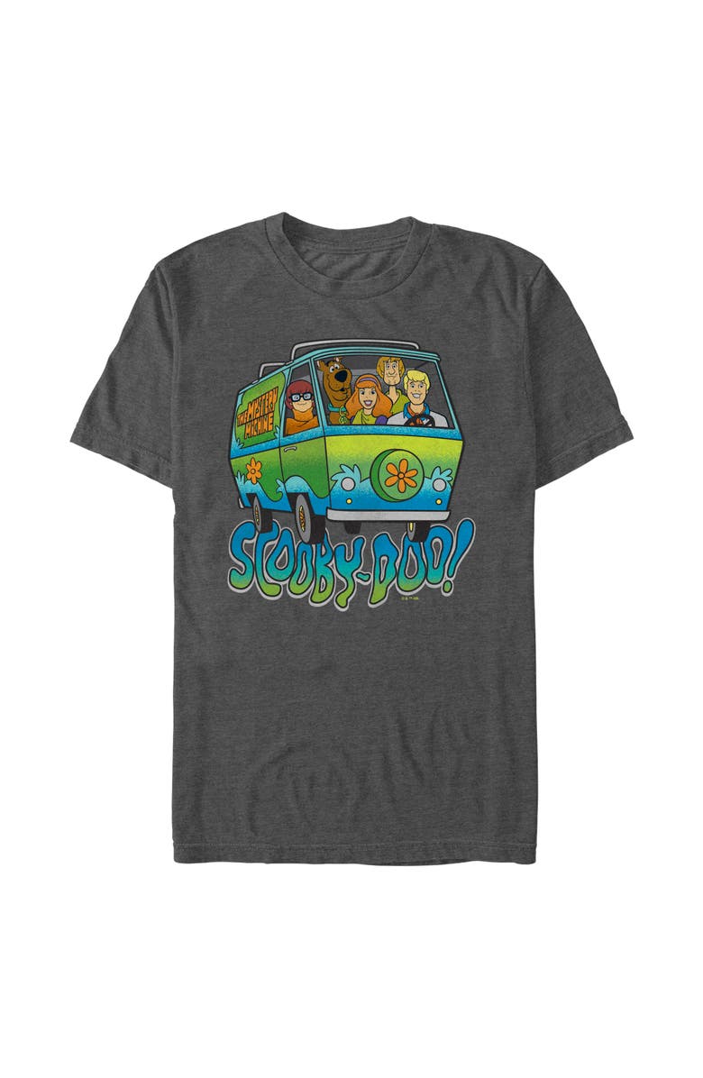 Scooby Doo Men's Scooby Doo Colorful Van Shot  Graphic T-Shirt, Main, color, Charcoal Heather