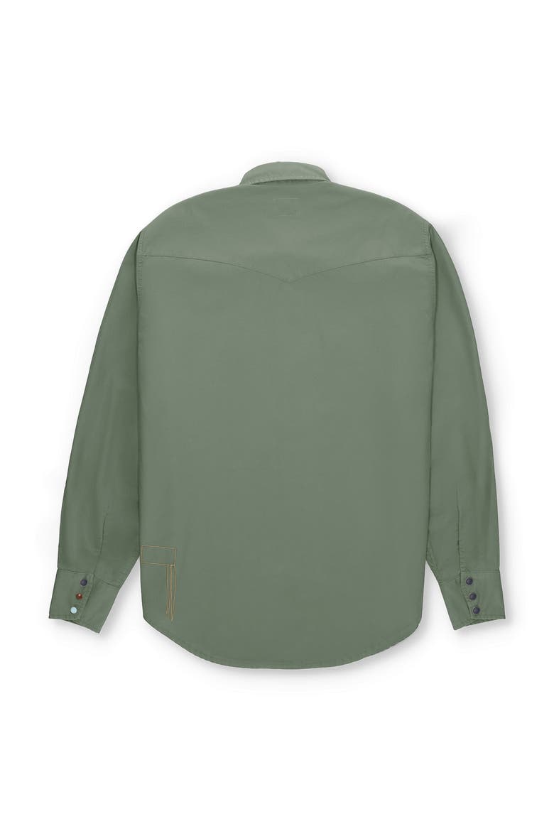 Texan Black Button Shirt, Alternate, color, Green