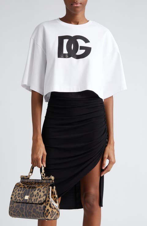 Oversize Cutoff Logo Graphic T-Shirt