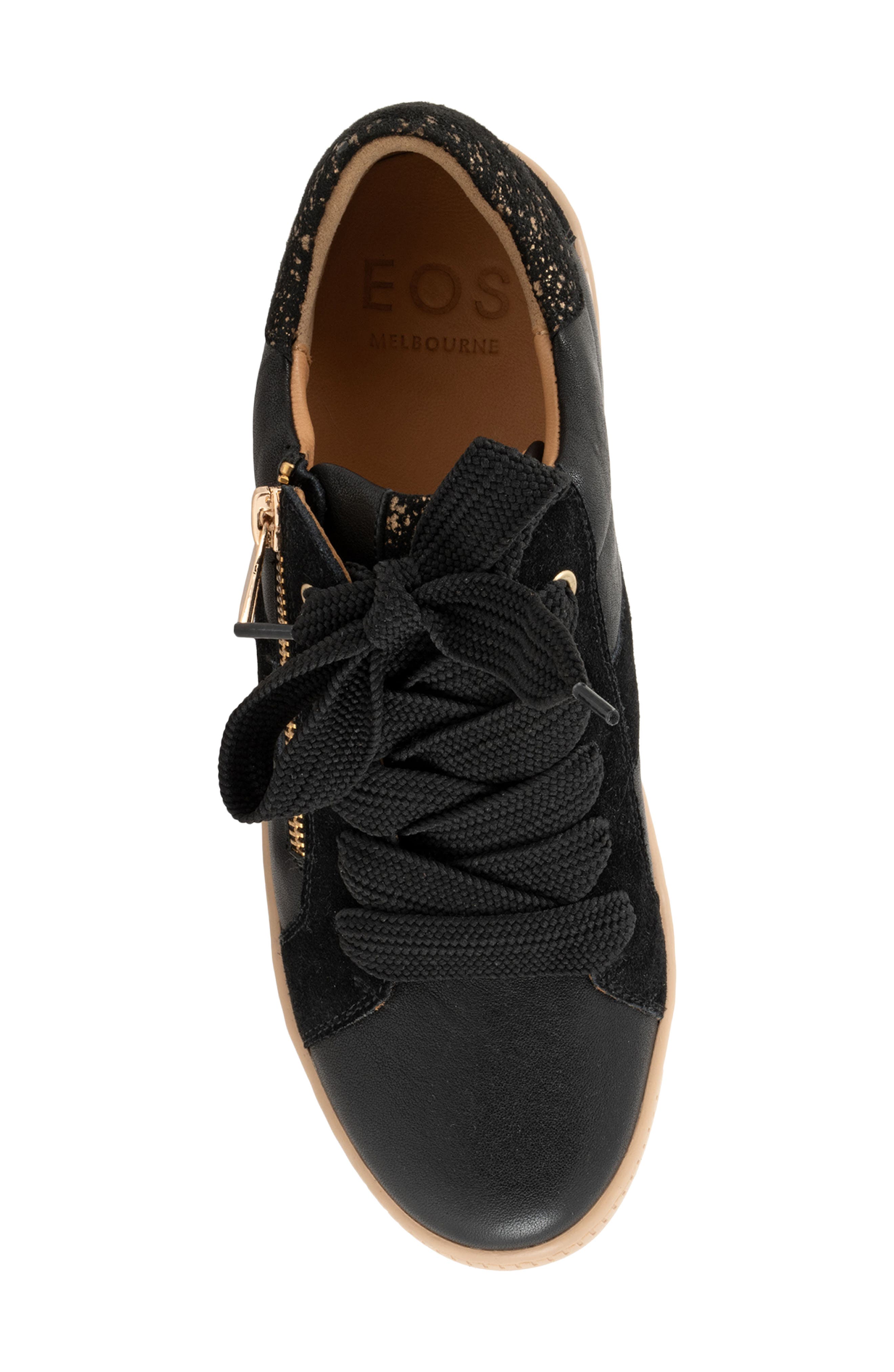 Tinah Leather Sneaker, Alternate, color, BLACK MULTI