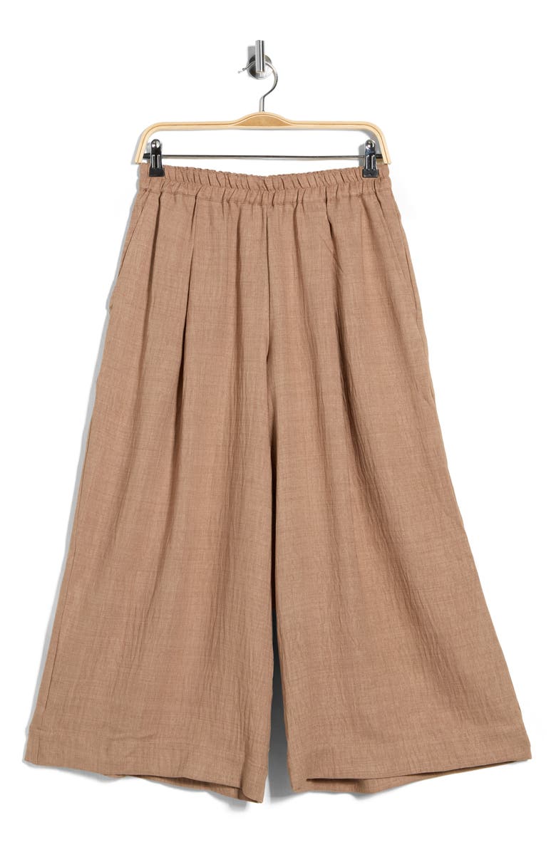 MAX STUDIO Woven Gaucho Pants, Alternate, color, Heather Mushroom