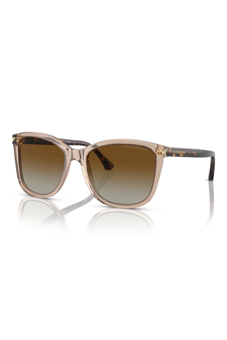 56mm Gradient Square Sunglasses, Alternate, color, TUNDRA / GRADIENT BROWN POLAR
